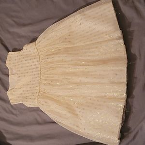 Wonder Nation brand sleeveless ivory & gold party dress